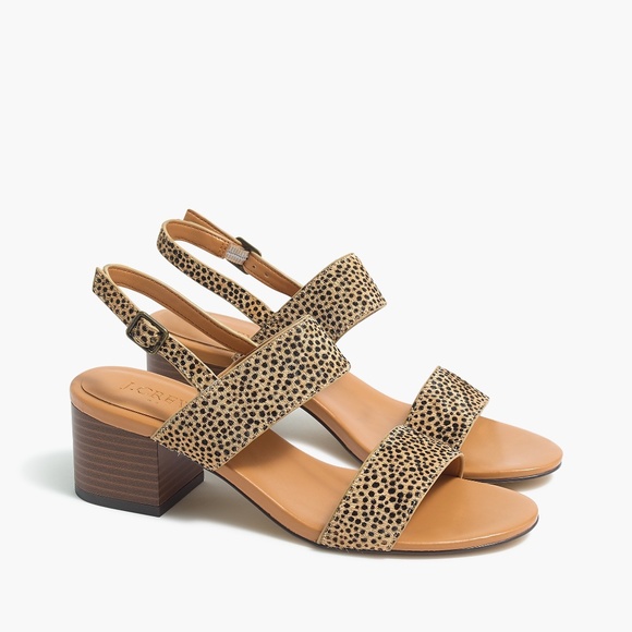J. Crew Factory Shoes - New JCREW Calf Hair Low Block-Heel Sandals